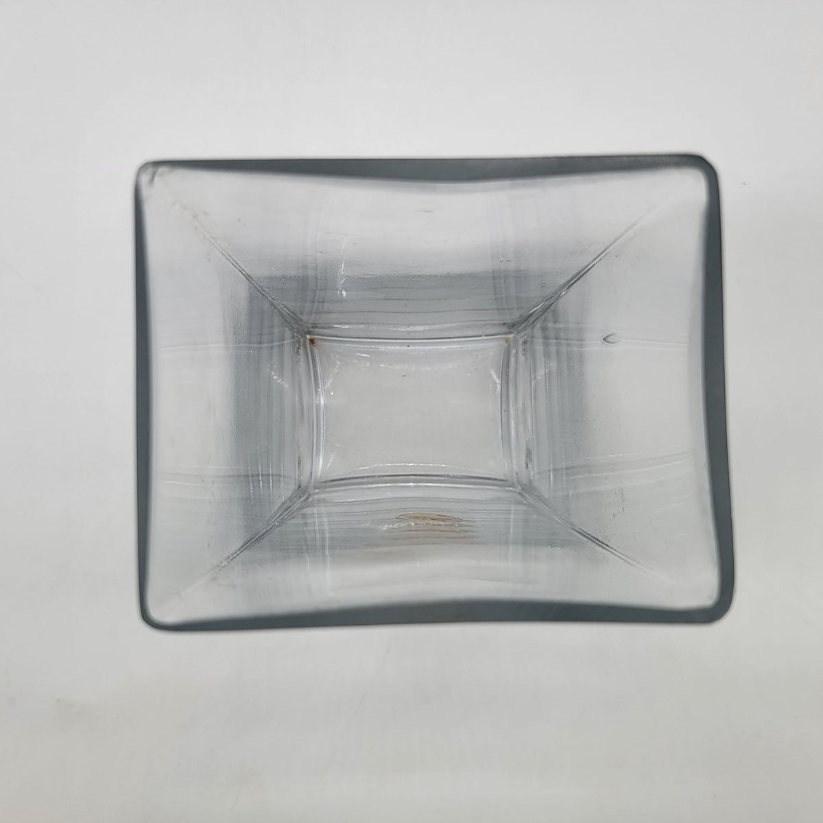 1980s Art Nouveau JJ Goddess Face Clear Glass Vase