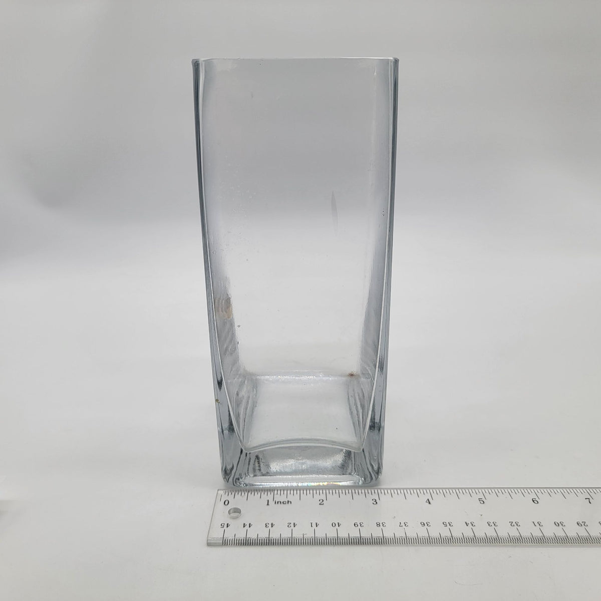1980s Art Nouveau JJ Goddess Face Clear Glass Vase