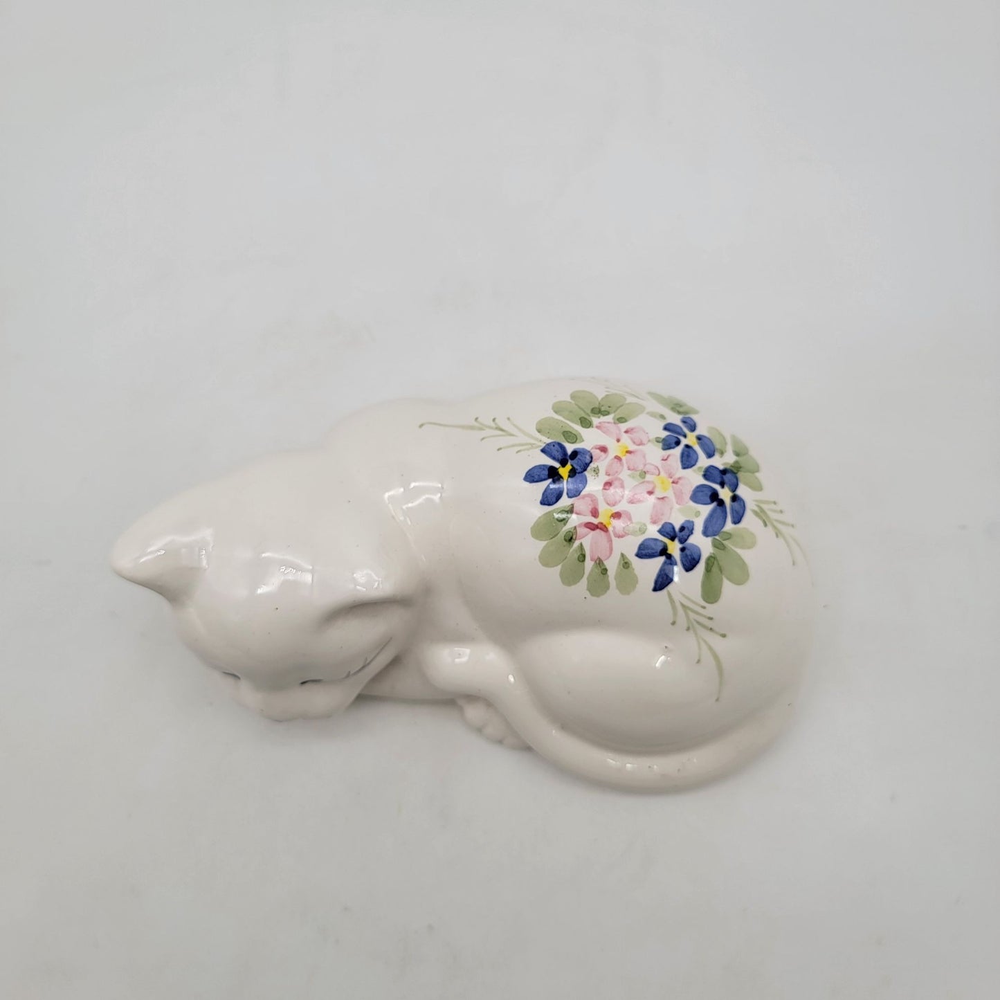 Vintage PRICE Hand Painted Porcelain Sleeping Cat Figurine