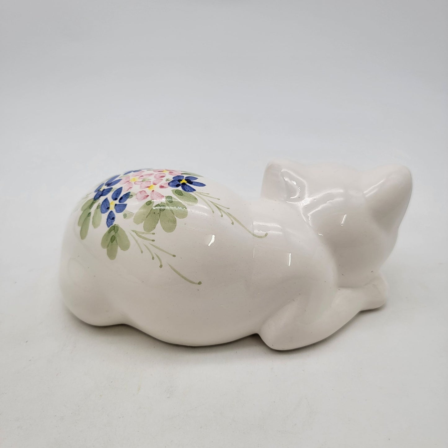 Vintage PRICE Hand Painted Porcelain Sleeping Cat Figurine