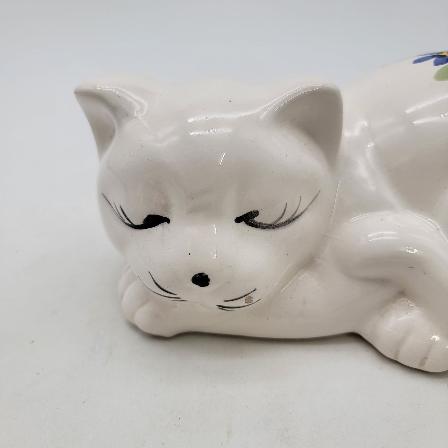 Vintage PRICE Hand Painted Porcelain Sleeping Cat Figurine