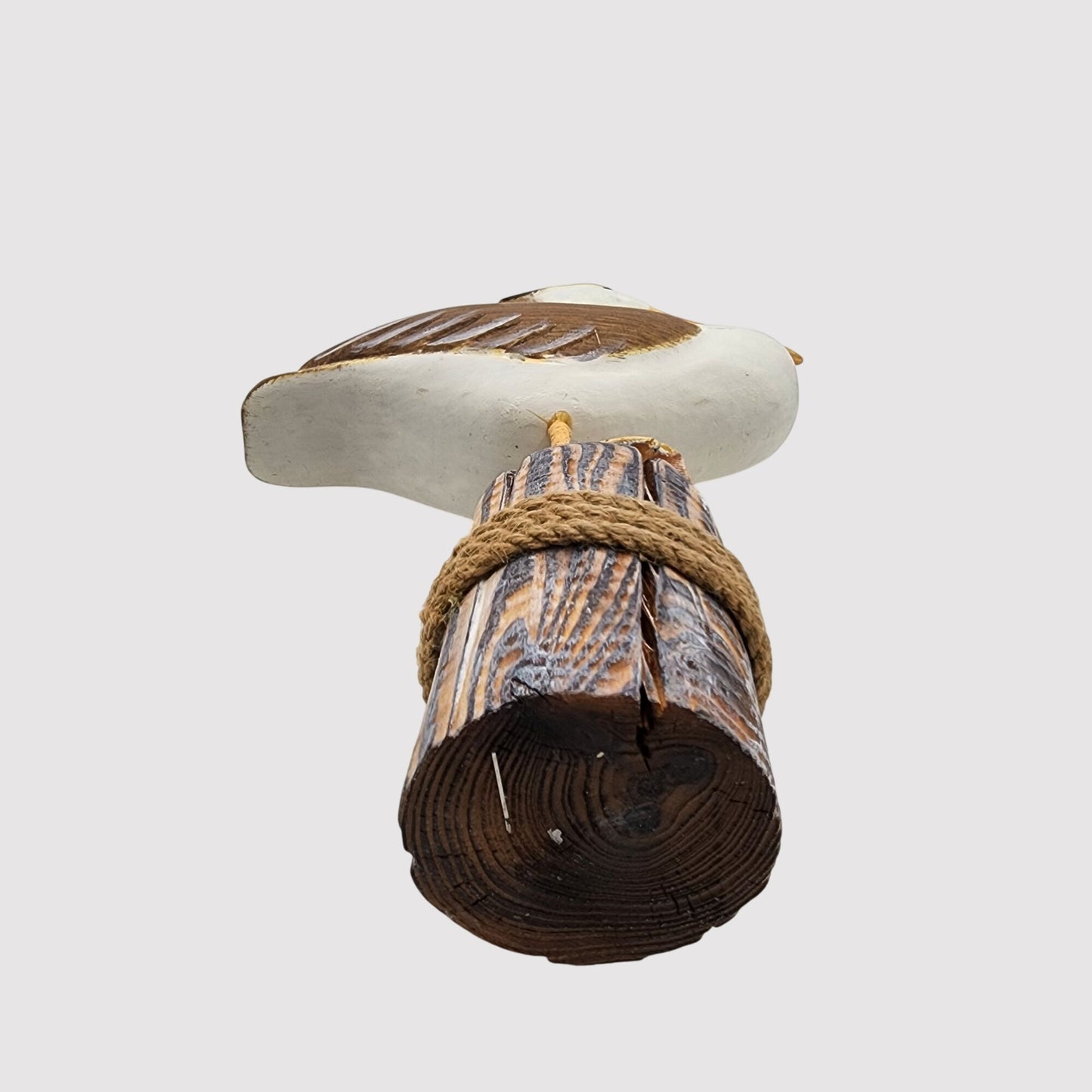 Handcrafted Wooden Pelican Sculpture