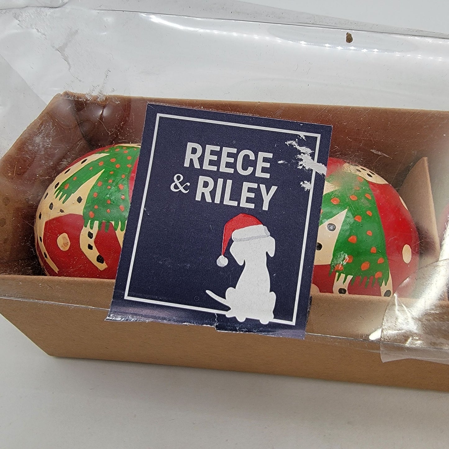 Set Of 4 Reese & Riley Dog Christmas Ornaments In Original Box