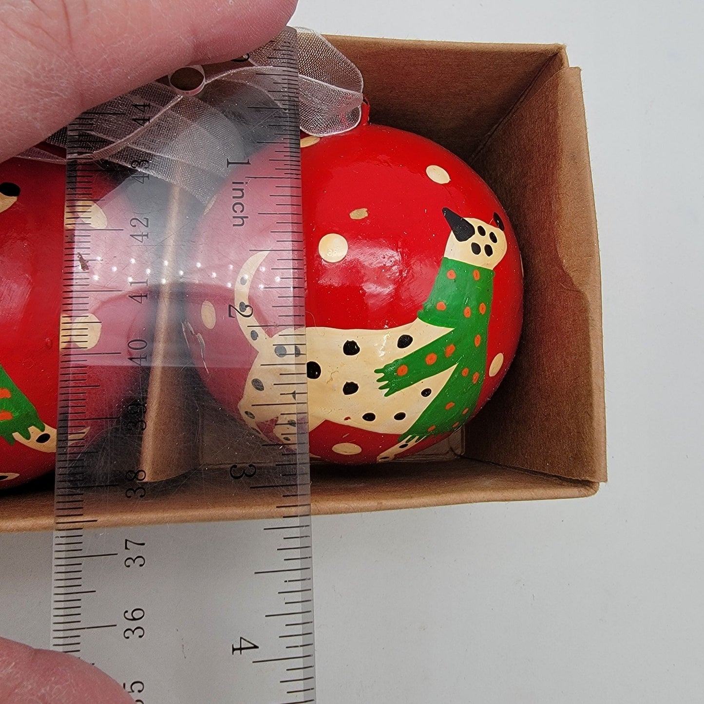 Set Of 4 Reese & Riley Dog Christmas Ornaments In Original Box