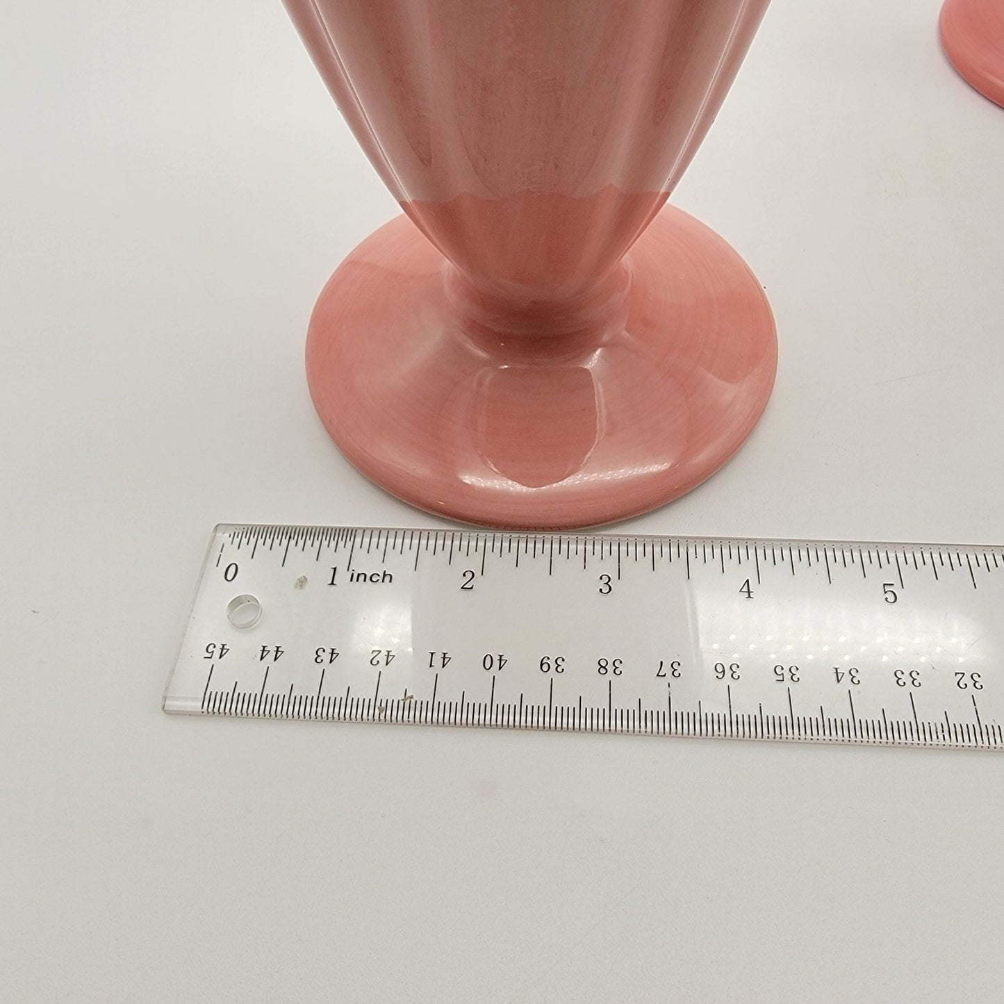 Pair Of Pottery Barn Pink Milkshake Parfait Cups Retired