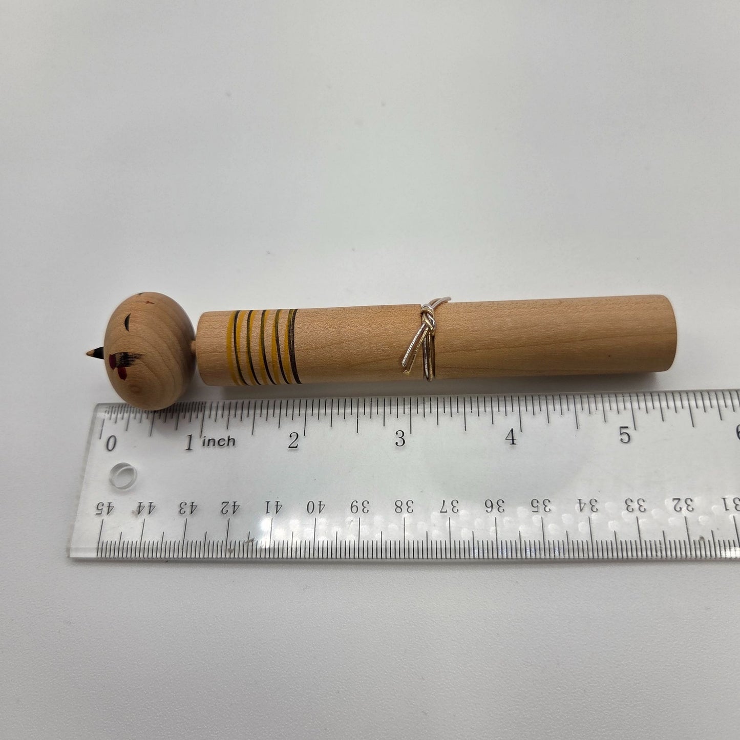 Set Of 3 Wood Japanese Kokeshi Dolls