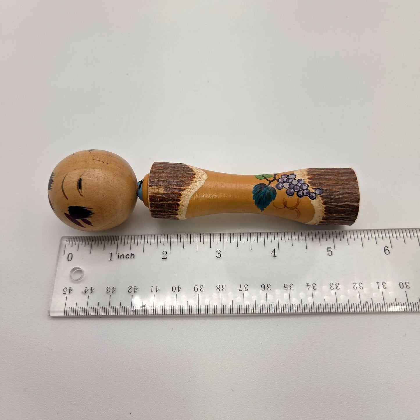 Set Of 3 Wood Japanese Kokeshi Dolls