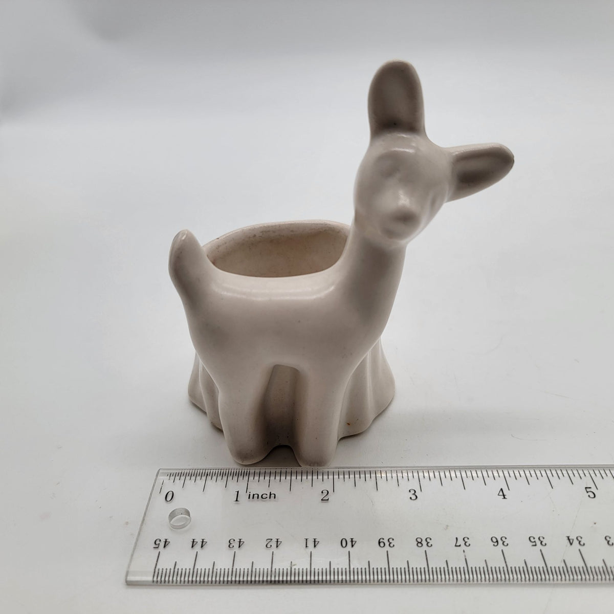 1940s White Royal Haeger Deer Fawn Planter