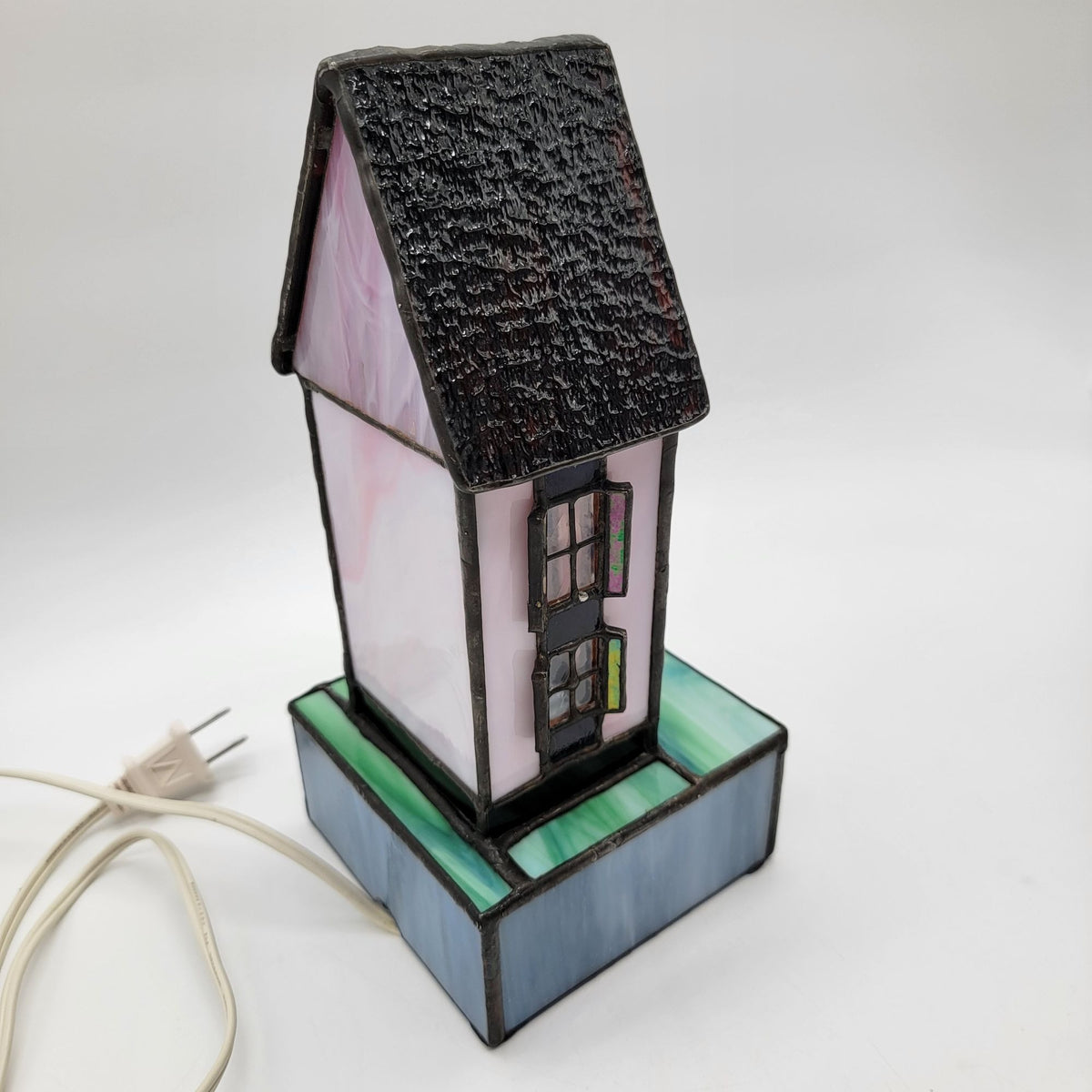 Forma Vitrum Tiffany Style Stained Glass House Lamp by Bill Job