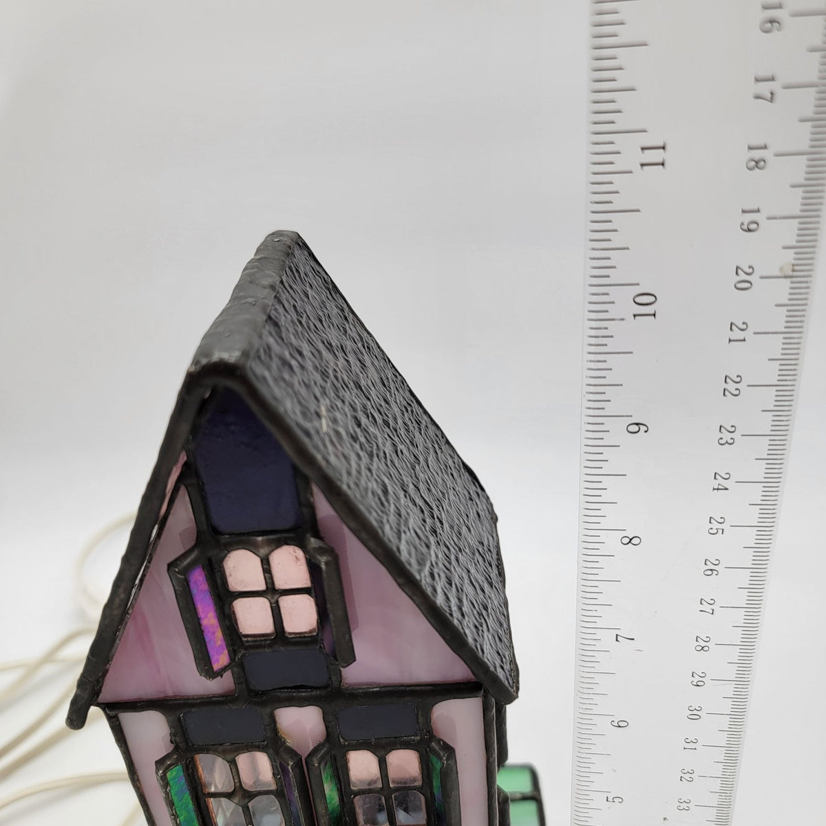 Forma Vitrum Tiffany Style Stained Glass House Lamp by Bill Job