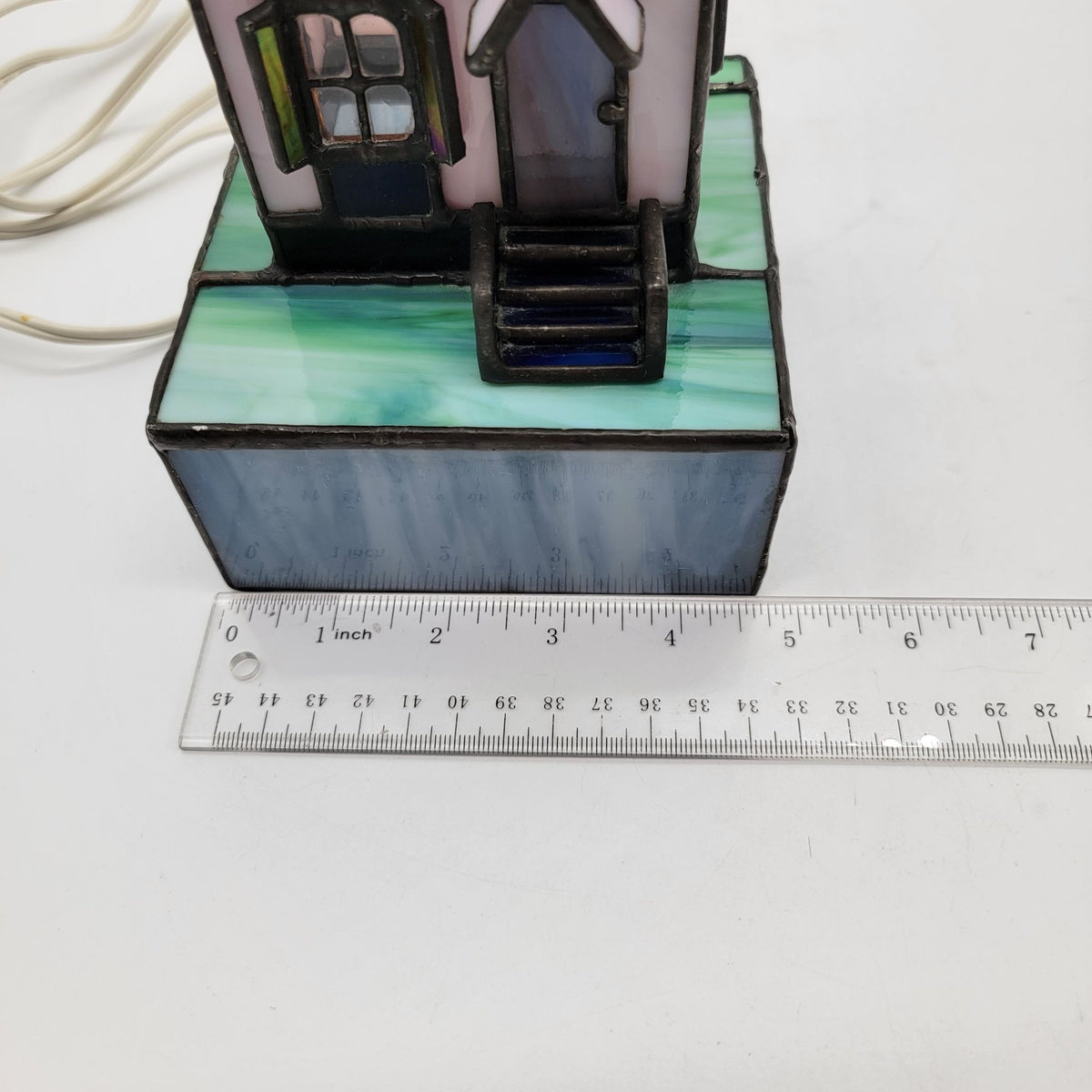 Forma Vitrum Tiffany Style Stained Glass House Lamp by Bill Job