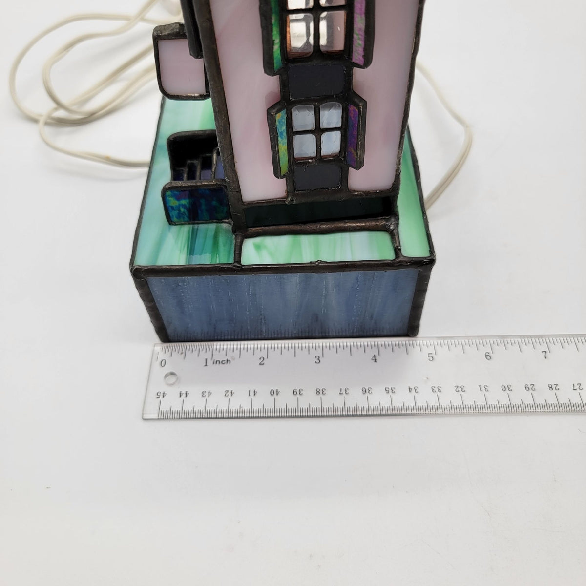 Forma Vitrum Tiffany Style Stained Glass House Lamp by Bill Job