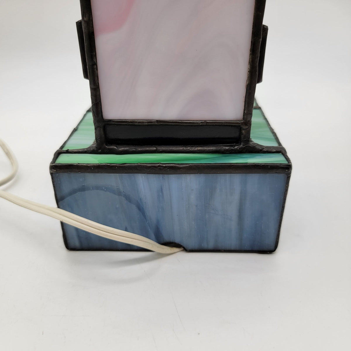 Forma Vitrum Tiffany Style Stained Glass House Lamp by Bill Job