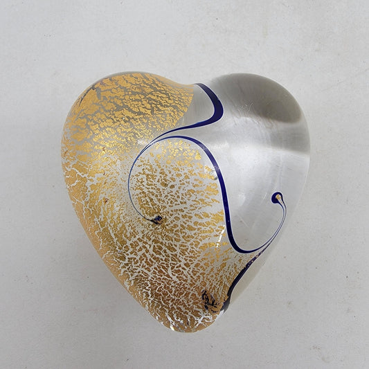 Vintage Robert Held Art Glass Heart Paperweight