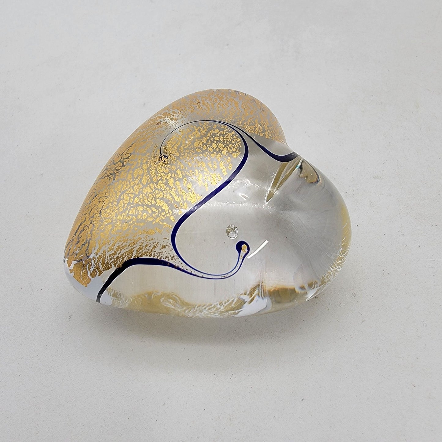 Vintage Robert Held Art Glass Heart Paperweight