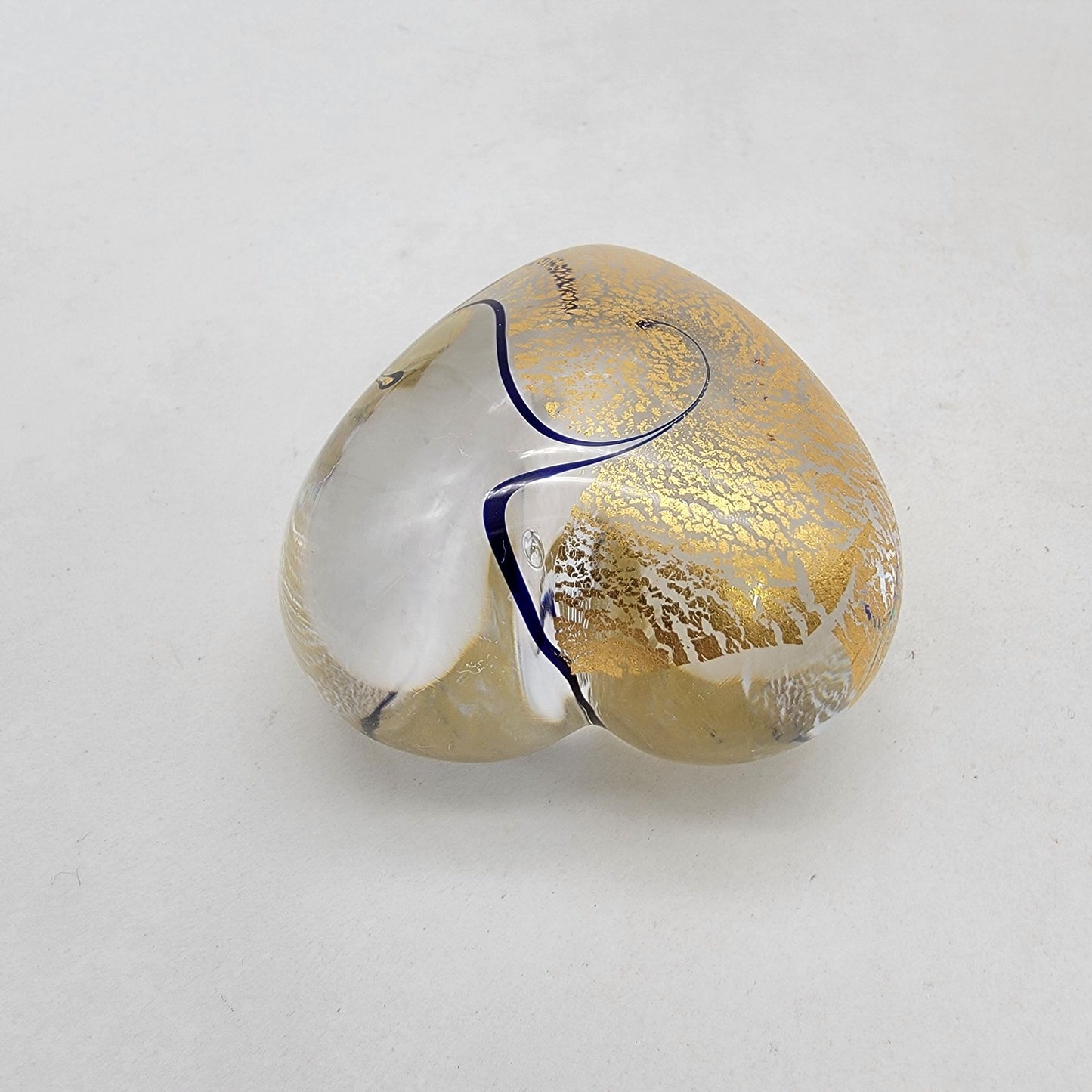 Vintage Robert Held Art Glass Heart Paperweight