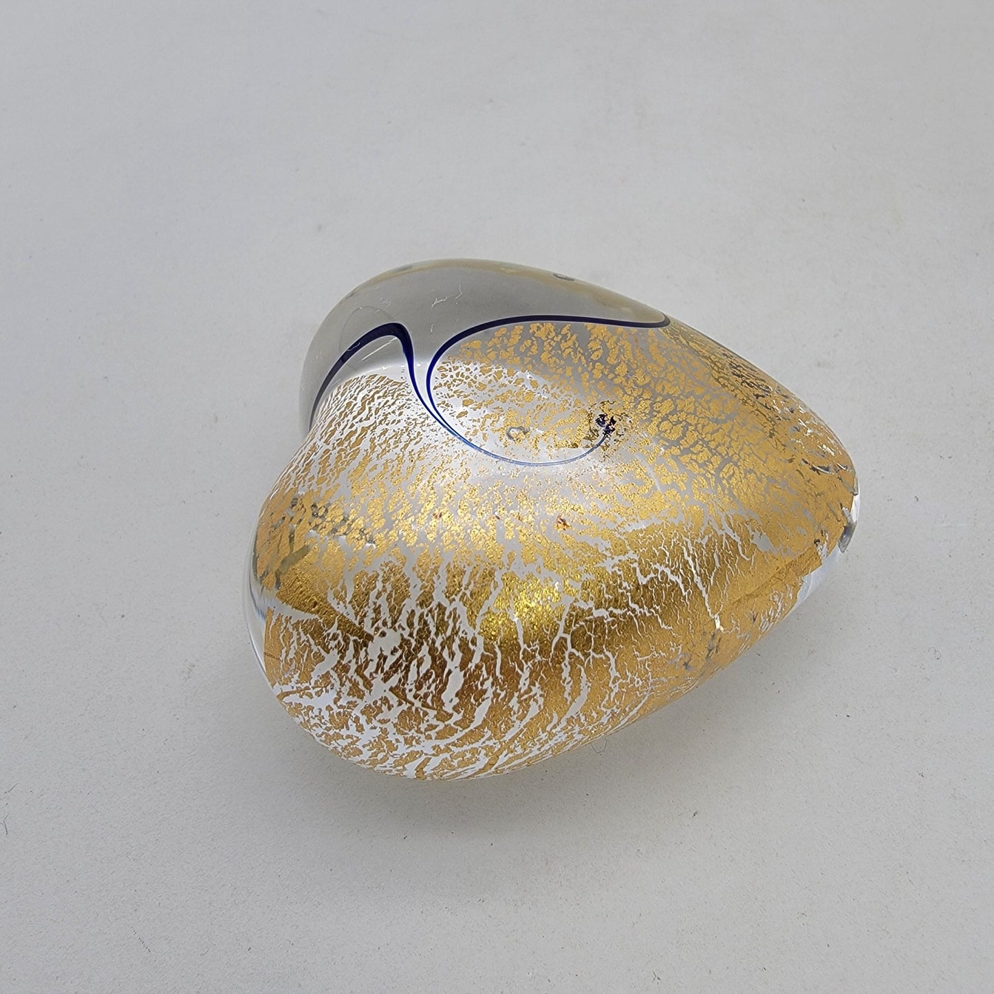 Vintage Robert Held Art Glass Heart Paperweight