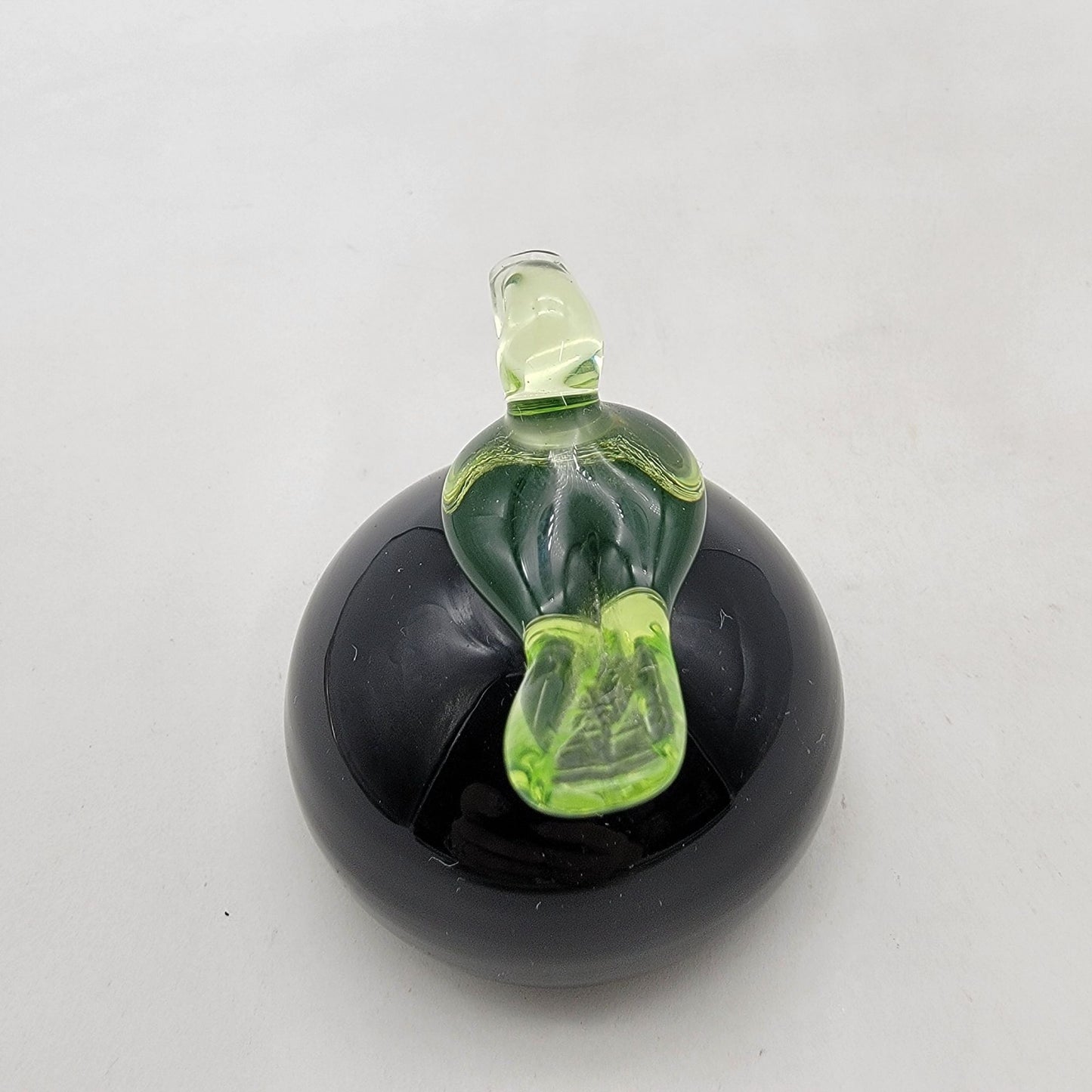 Vintage Art Glass Bird On Sphere Paperweight