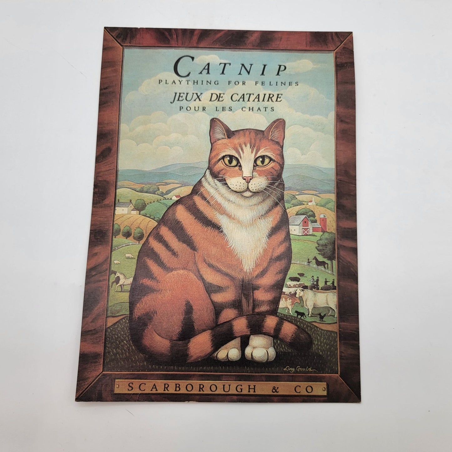Catnip Offset Lithograph By Lucy Gould Cat Art Print