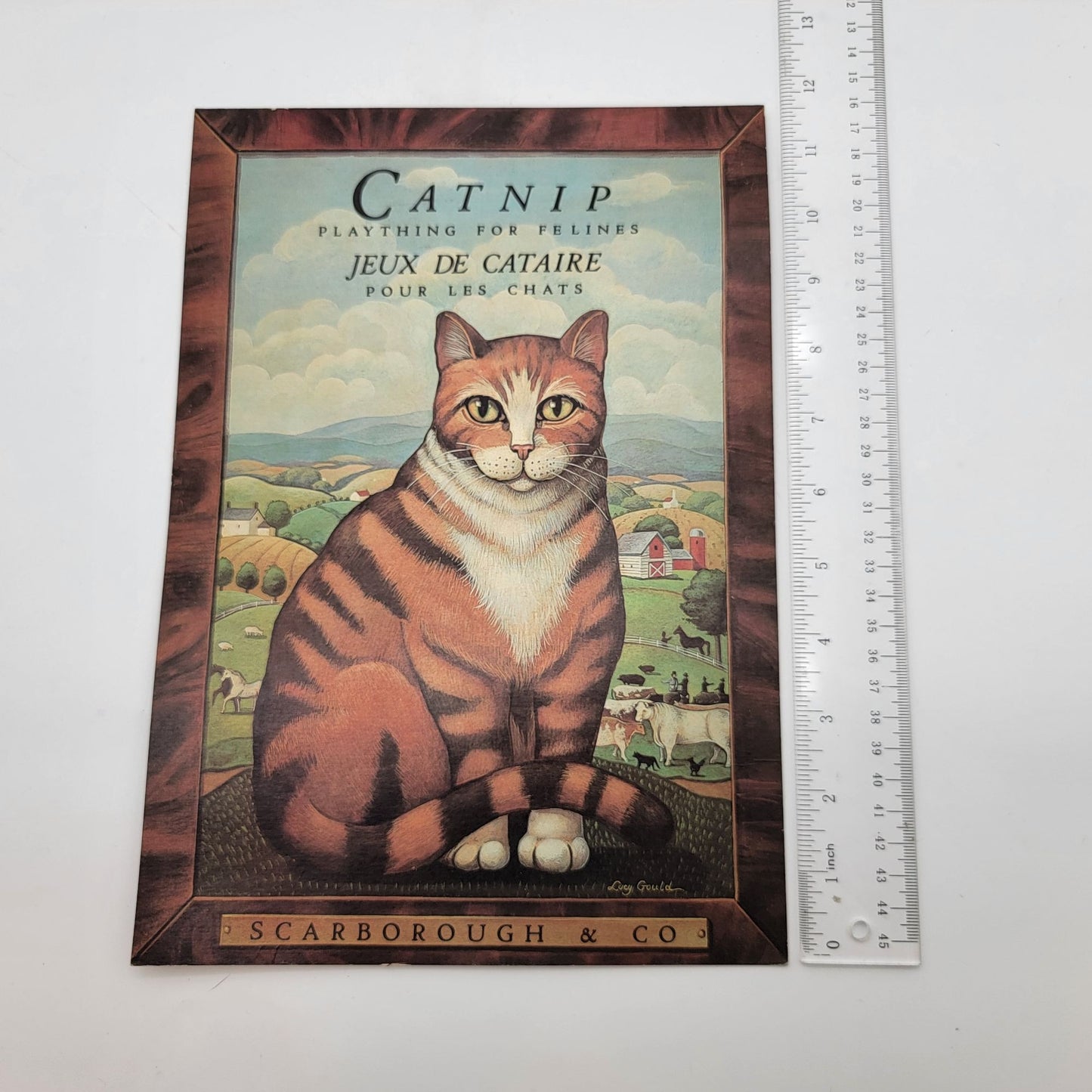 Catnip Offset Lithograph By Lucy Gould Cat Art Print