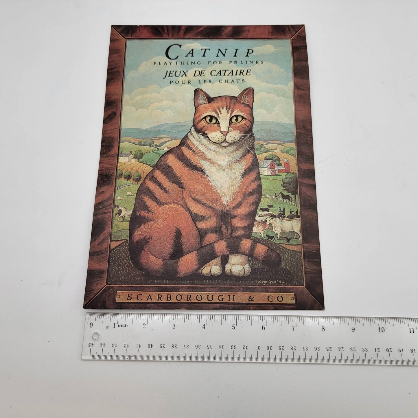 Catnip Offset Lithograph By Lucy Gould Cat Art Print