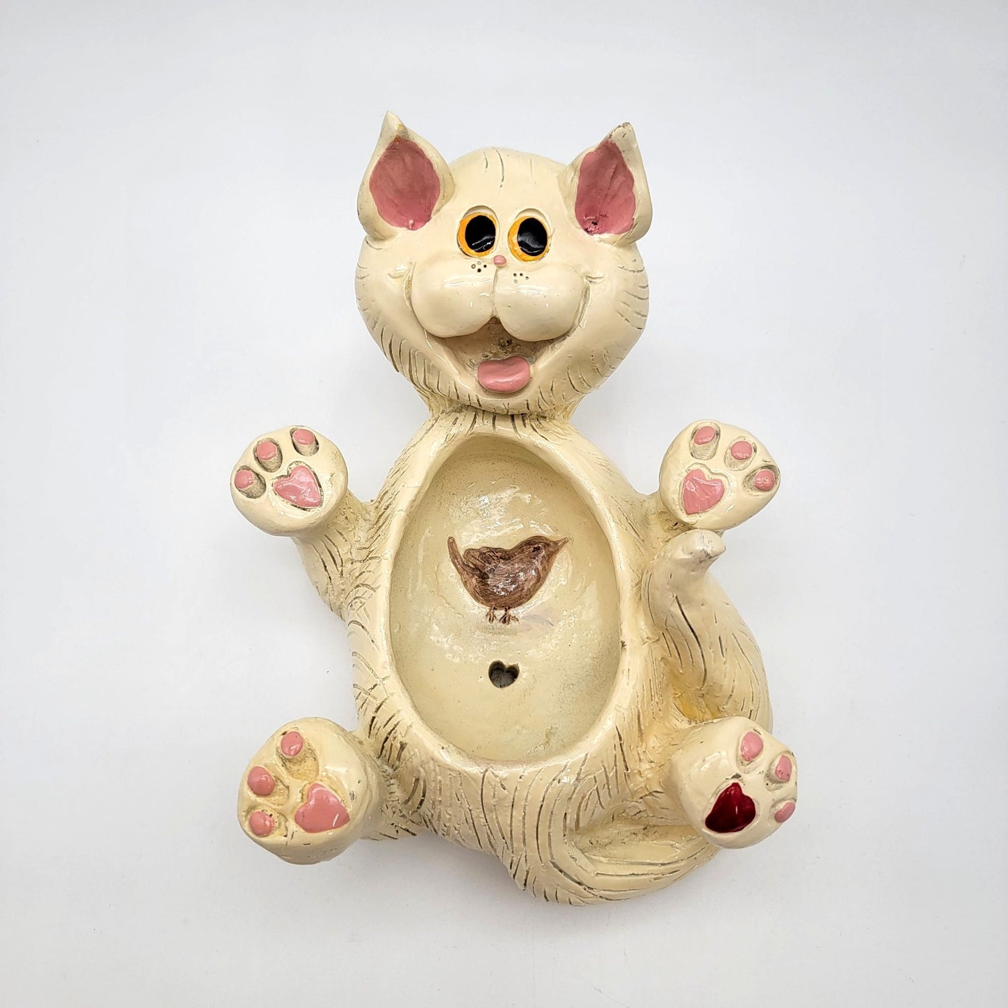 Vintage Exhart White Cat Planter Bowl