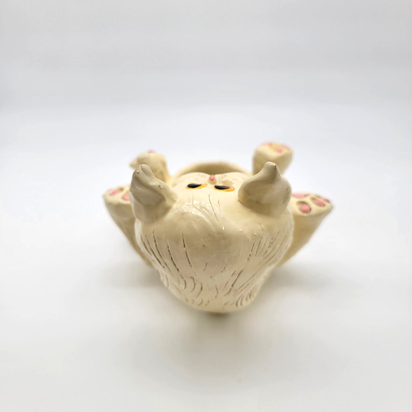 Vintage Exhart White Cat Planter Bowl