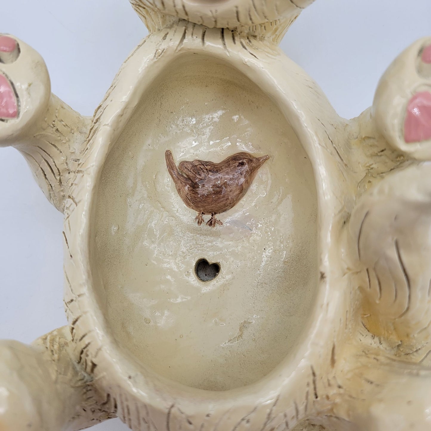 Vintage Exhart White Cat Planter Bowl