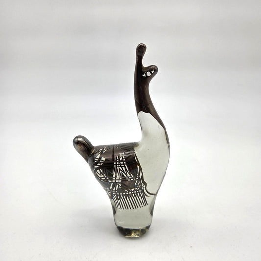 Peruvian Sterling Silver Overlay Glass Llama Figurine