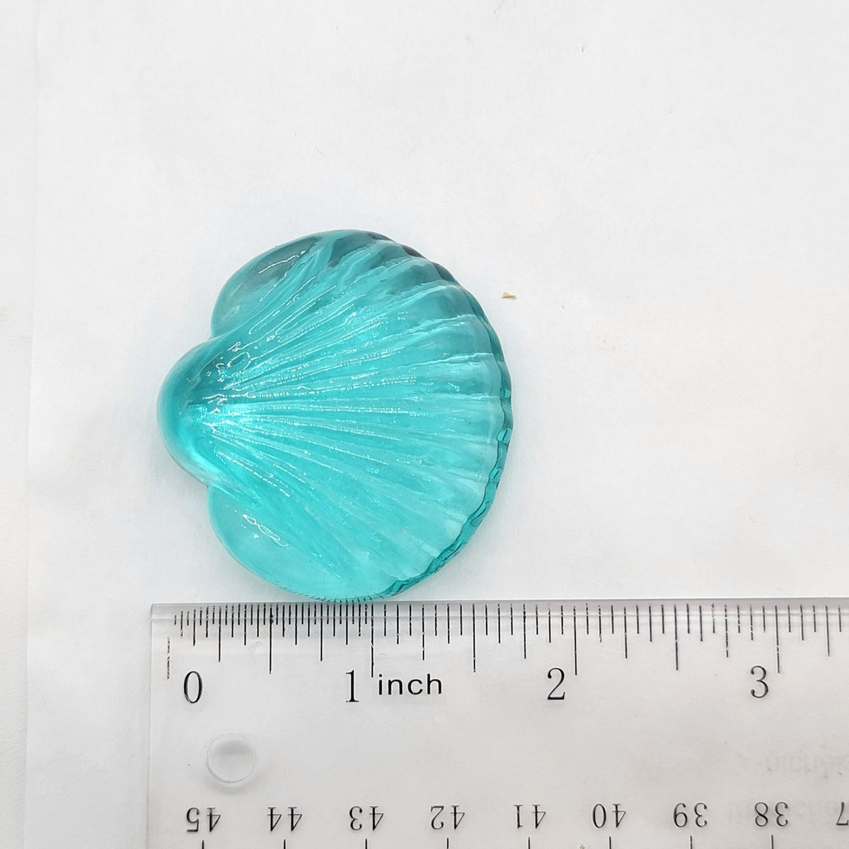 Vintage Ice Blue Glass Seashells Set Of 8
