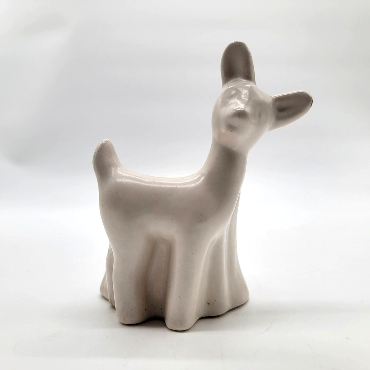 1940s White Royal Haeger Deer Fawn Planter