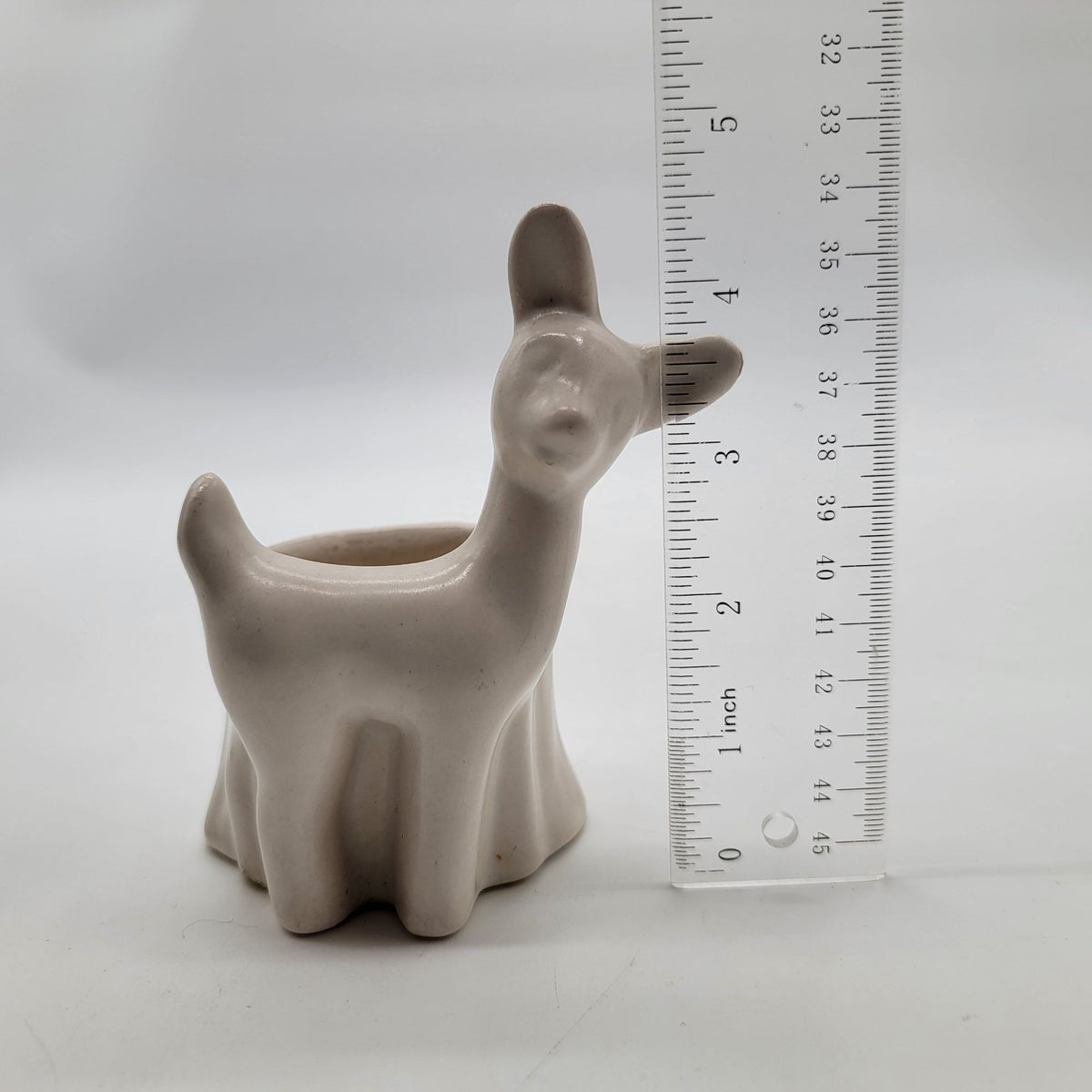 1940s White Royal Haeger Deer Fawn Planter
