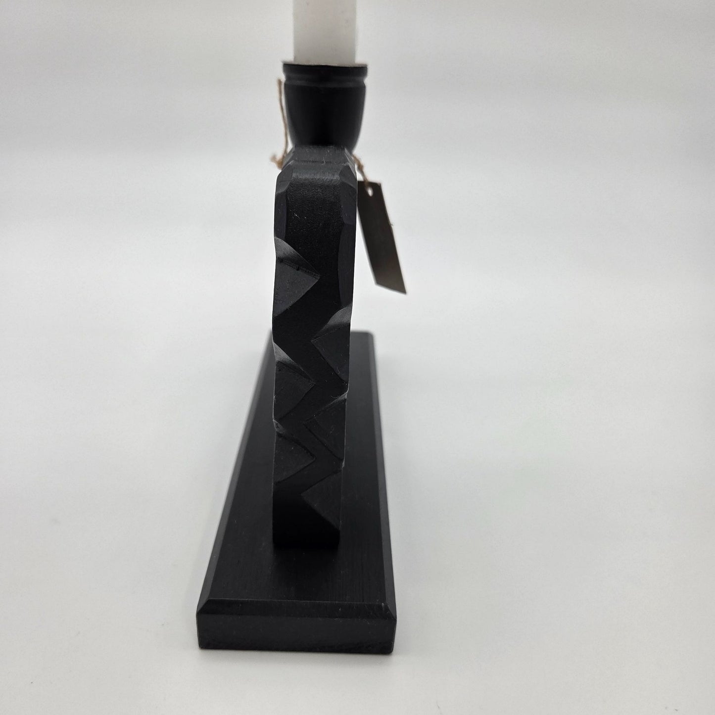 Konsthantverk Lindqvist Handcrafted Wood Horse Black Candle Holder Sweden