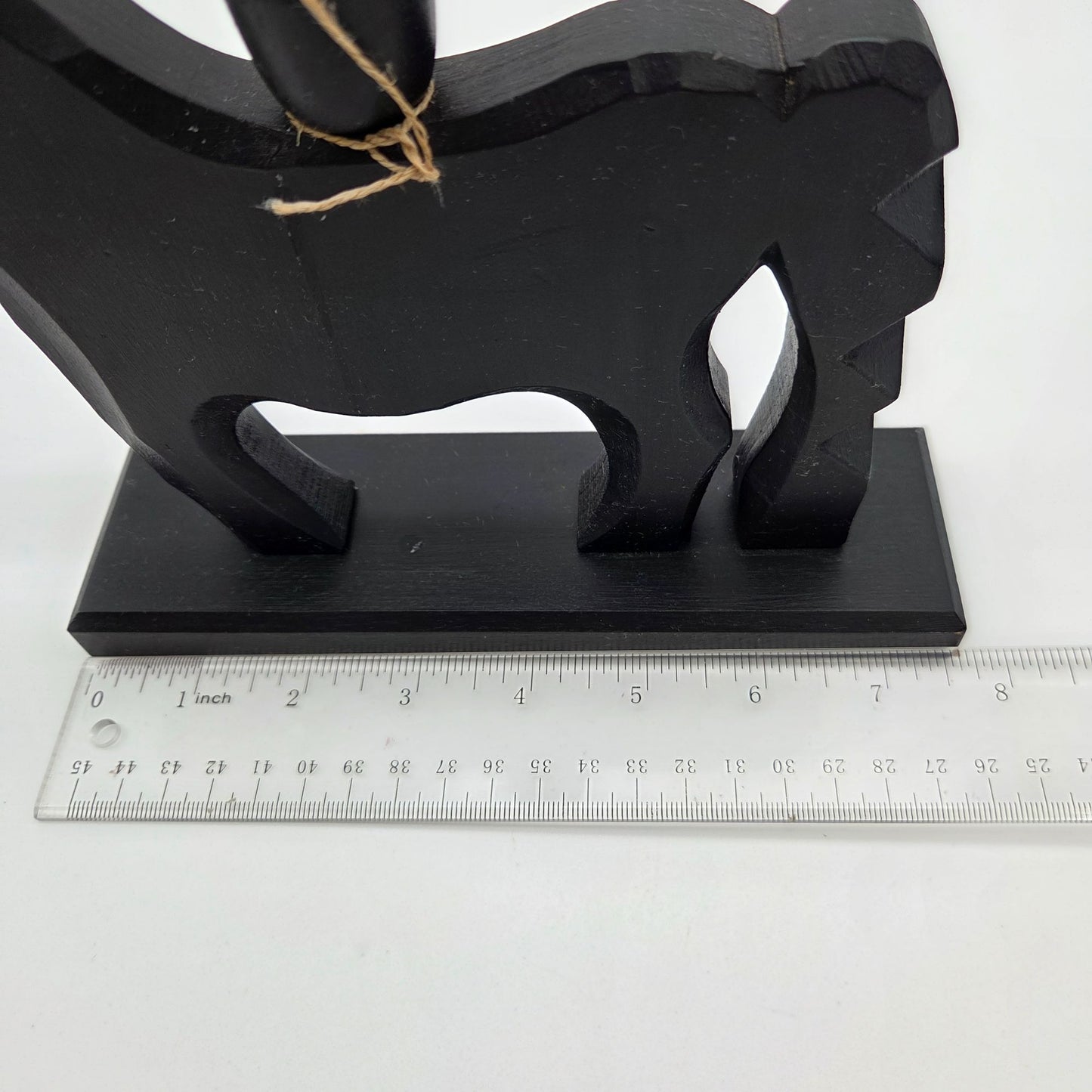 Konsthantverk Lindqvist Handcrafted Wood Horse Black Candle Holder Sweden