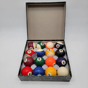 Vintage Aramith Belgian Standard Billiard Pool Ball Set Original Box & Cue Chalk