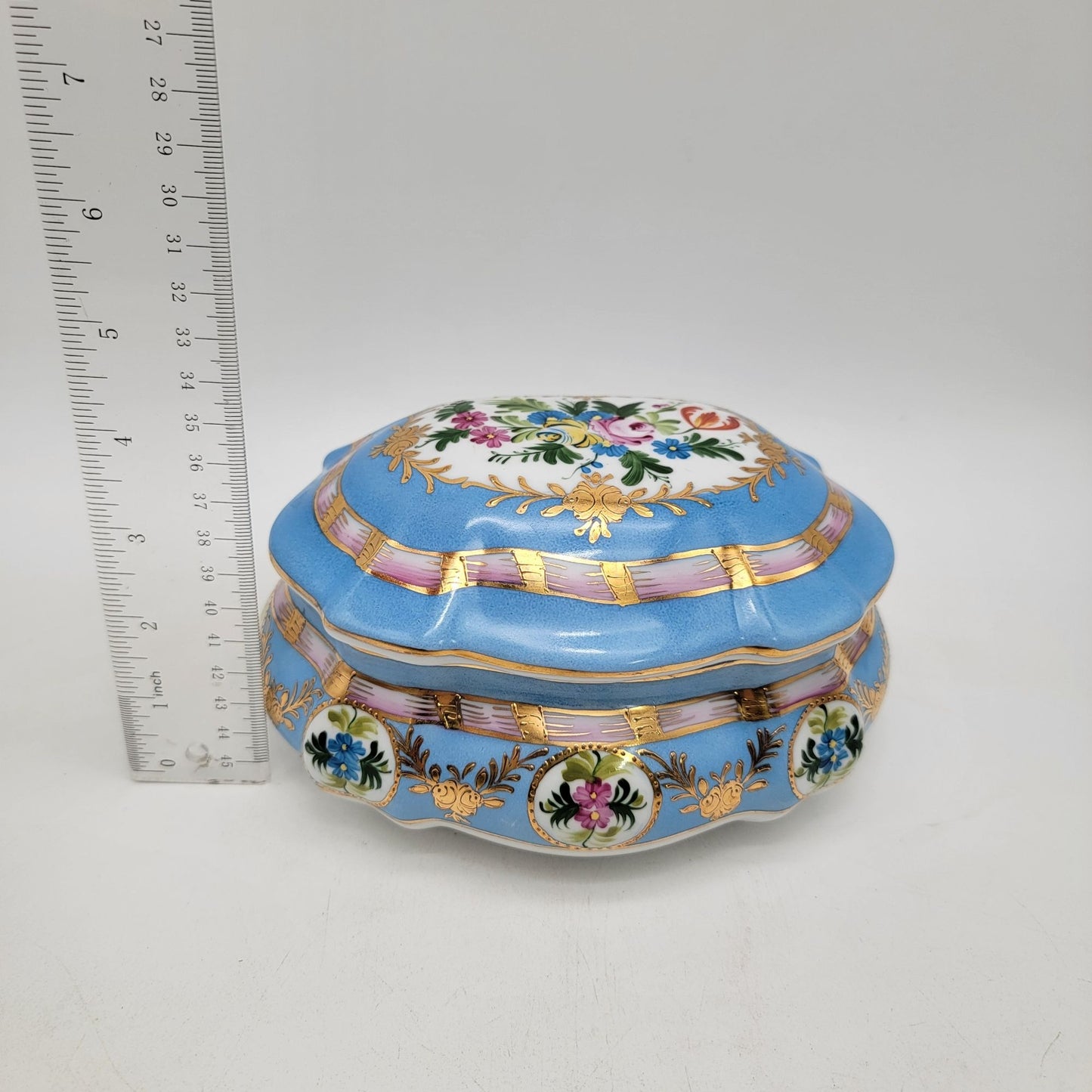 Hand-Painted Limoges France Porcelain Dresser Box