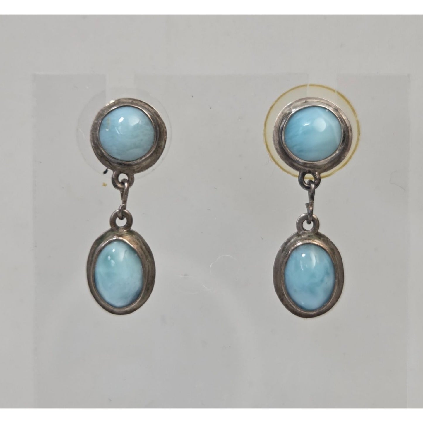 Larimar Sterling Silver Dangle Earrings