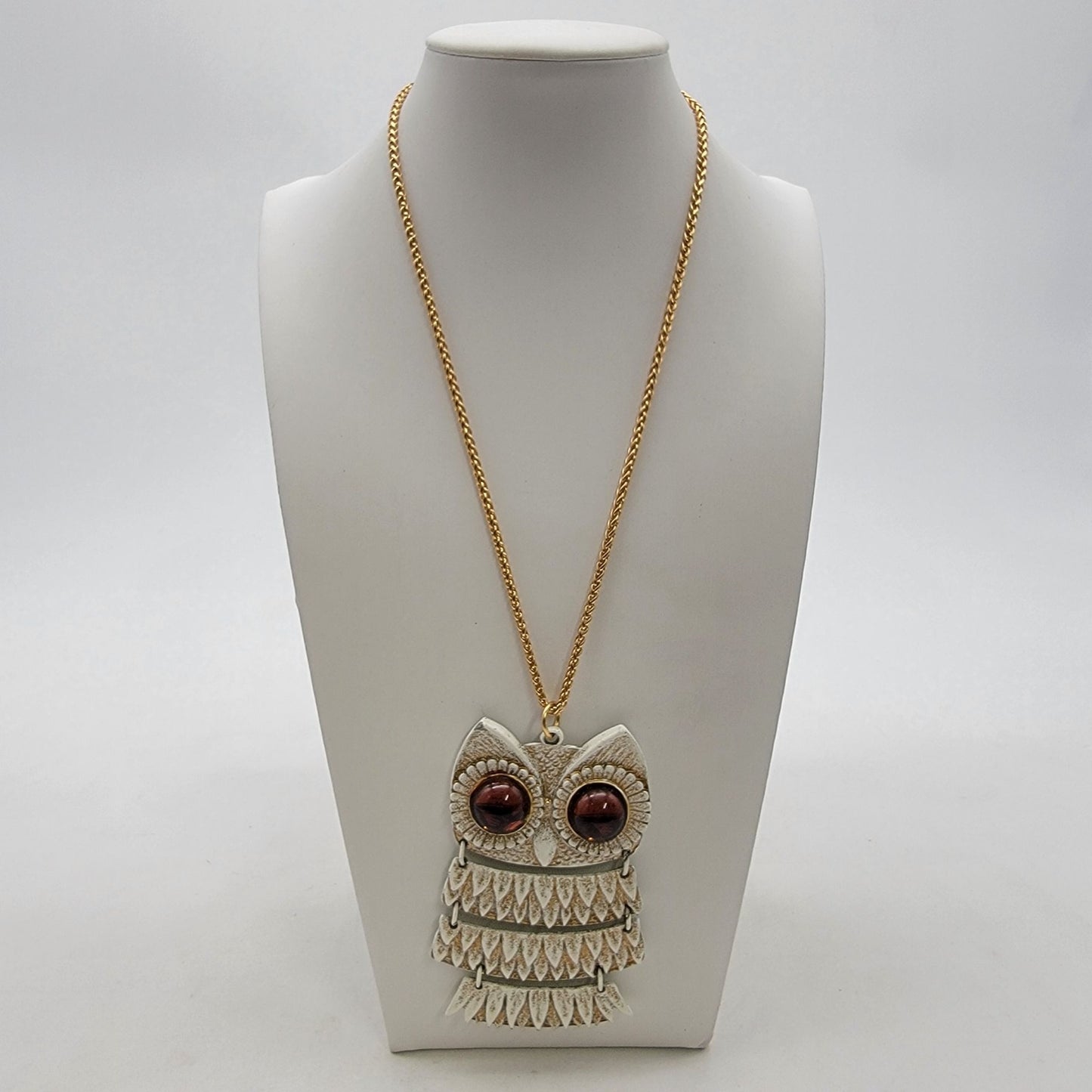 KJL Kenneth Jay Lane Articulated Owl Pendant Necklace
