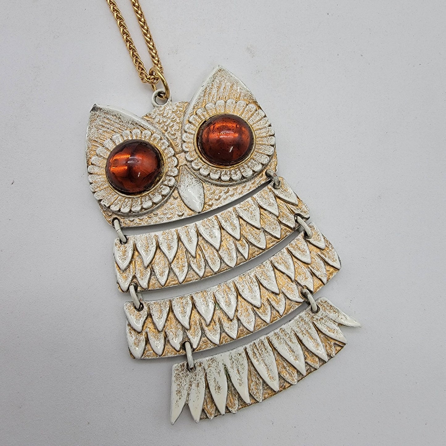 KJL Kenneth Jay Lane Articulated Owl Pendant Necklace