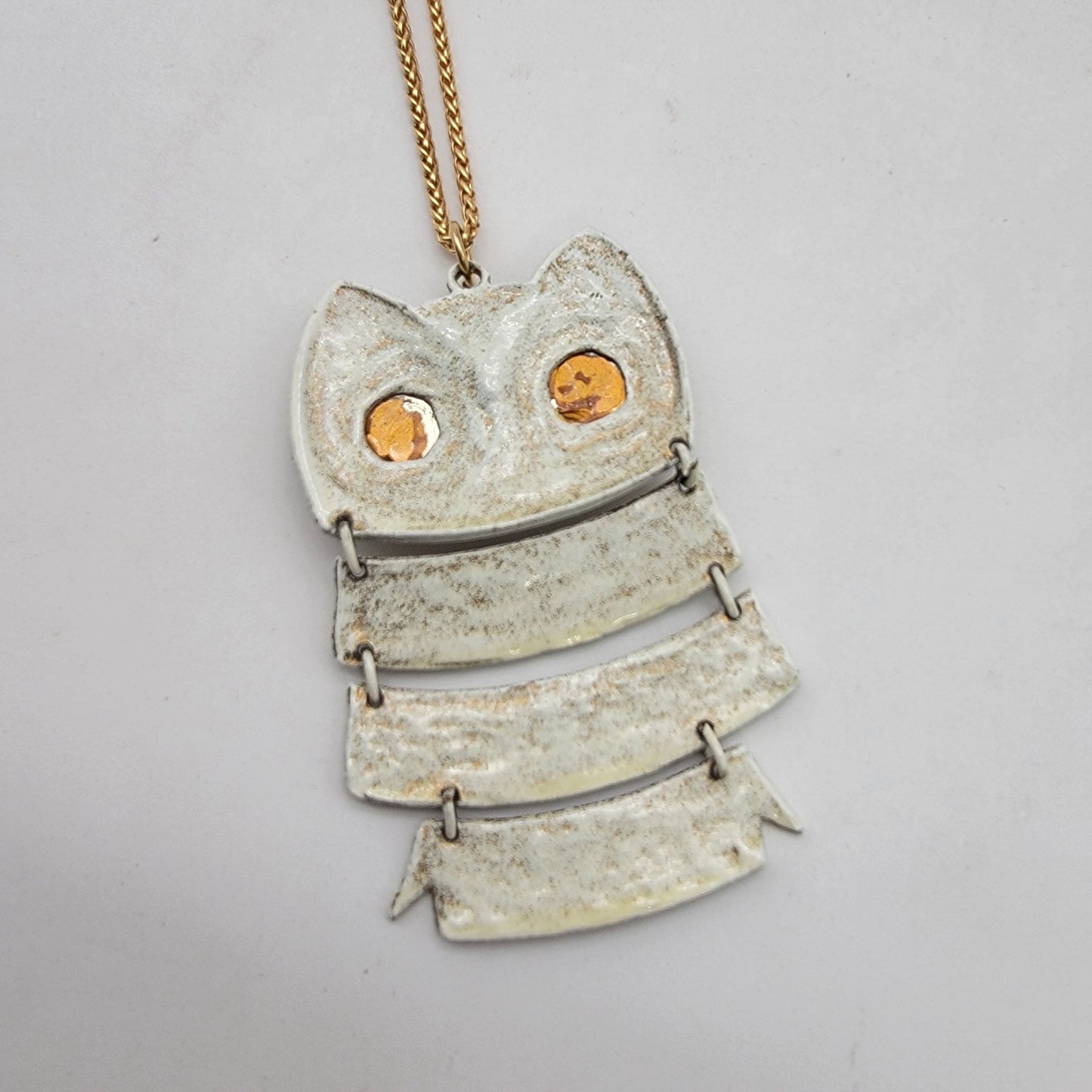 KJL Kenneth Jay Lane Articulated Owl Pendant Necklace
