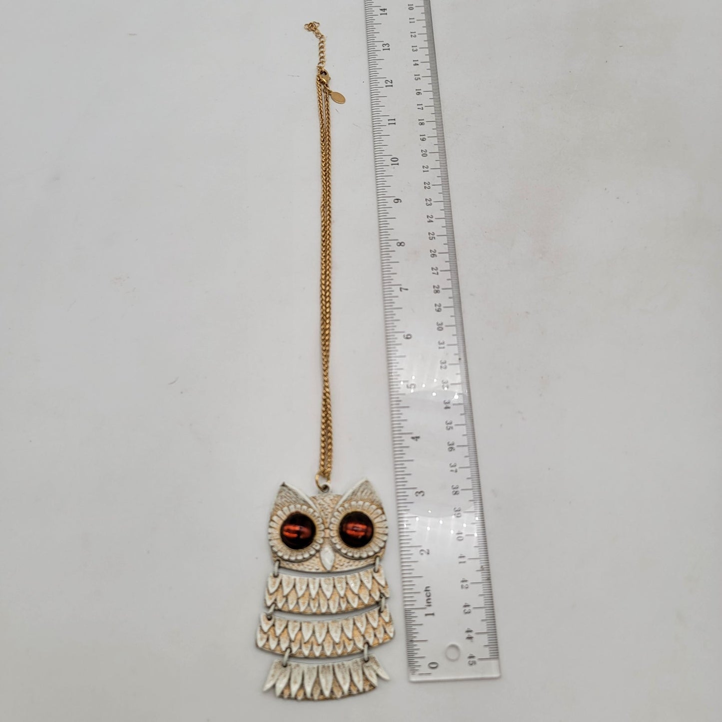 KJL Kenneth Jay Lane Articulated Owl Pendant Necklace