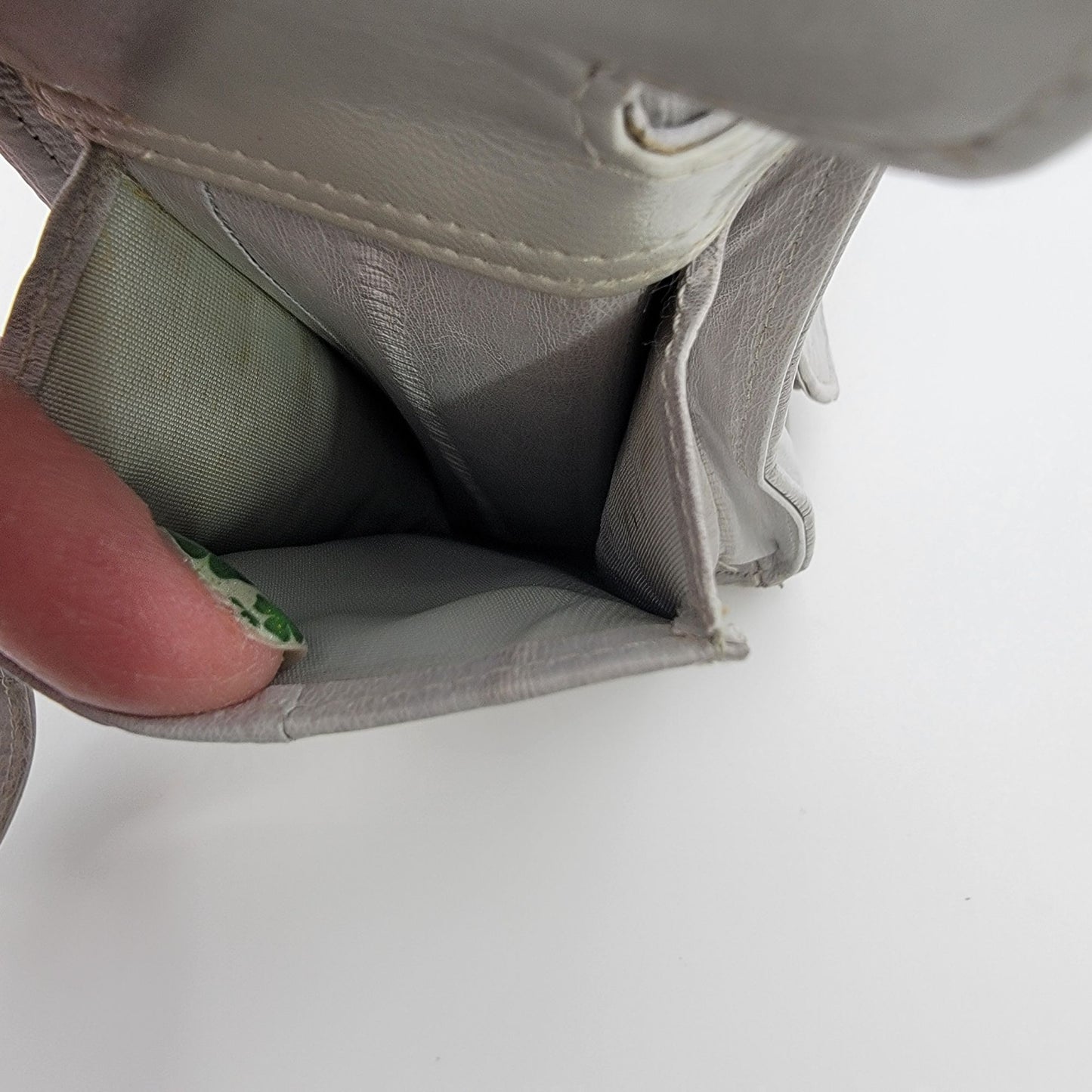 Vintage Lee Sands Grey Eelskin Leather Shoulder Crossbody Bag Purse