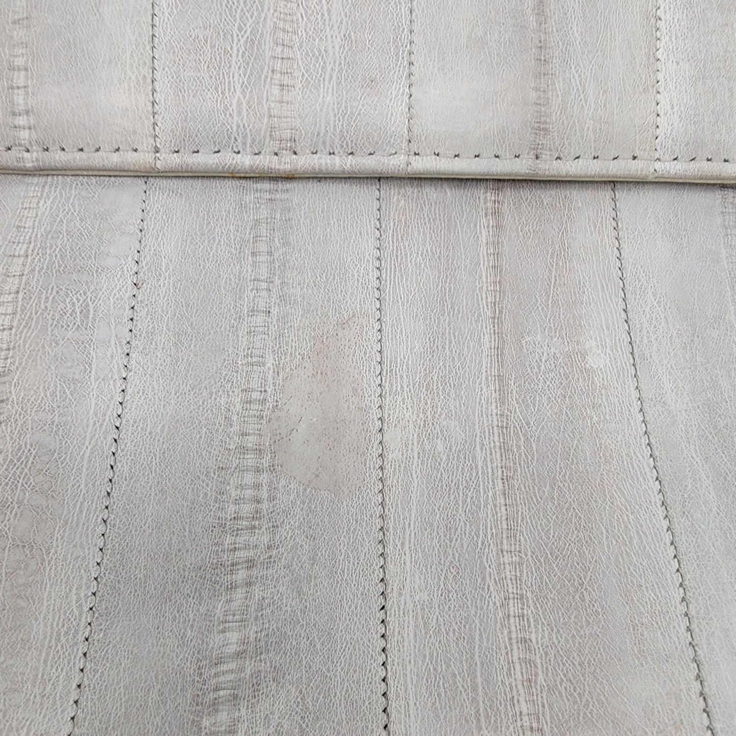 Vintage Lee Sands Grey Eelskin Leather Shoulder Crossbody Bag Purse