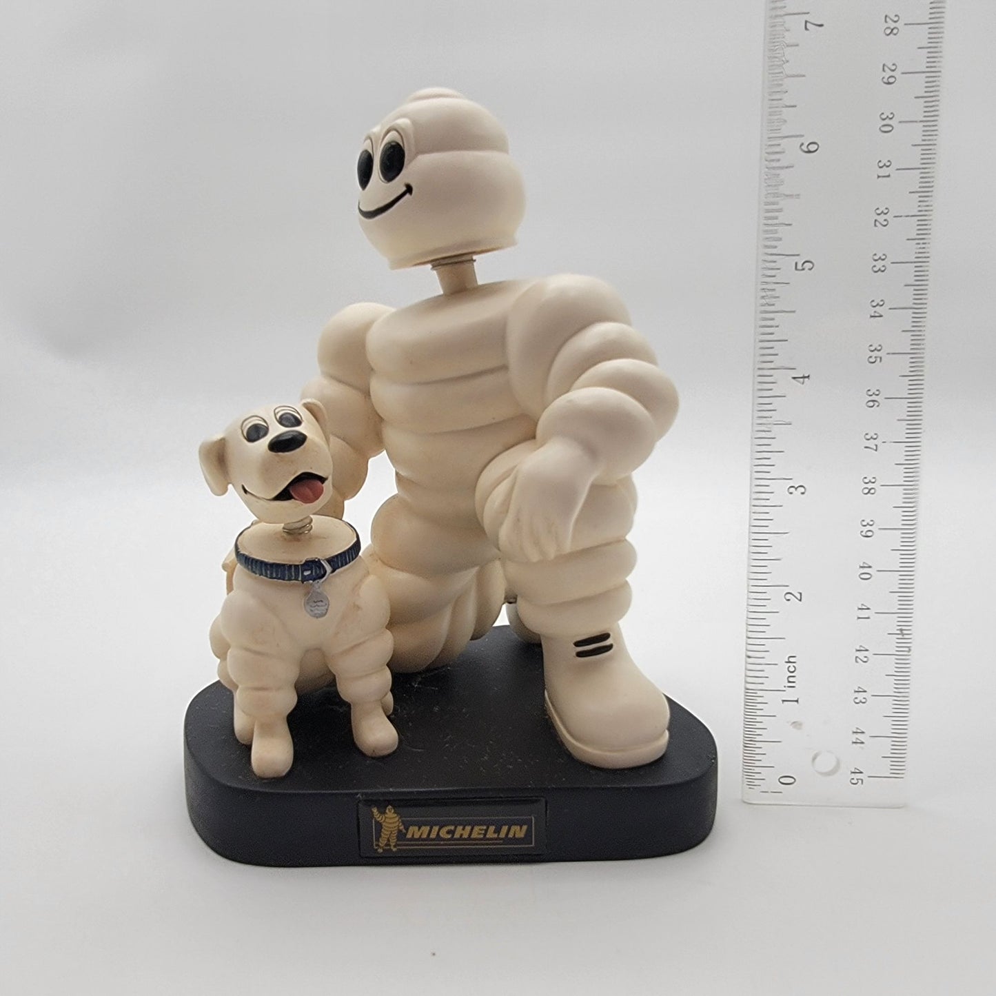 Michelin Man Bobblehead Figurine Bibendum and Bubbles the Dog Michelin Tire Company