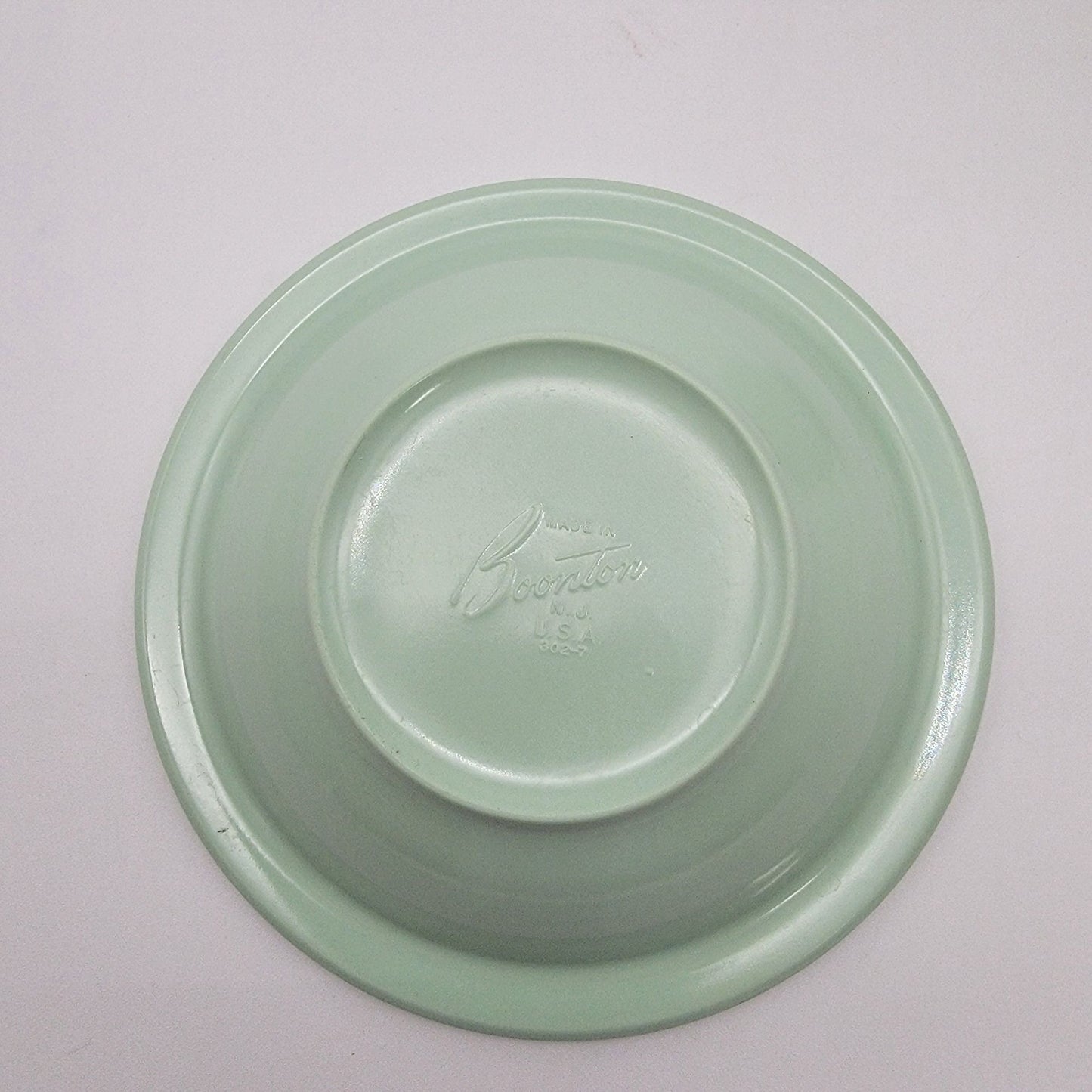 Mid-Century Modern Boonton Mint Green Melamine Bowls Set Of 6  302-7 USA