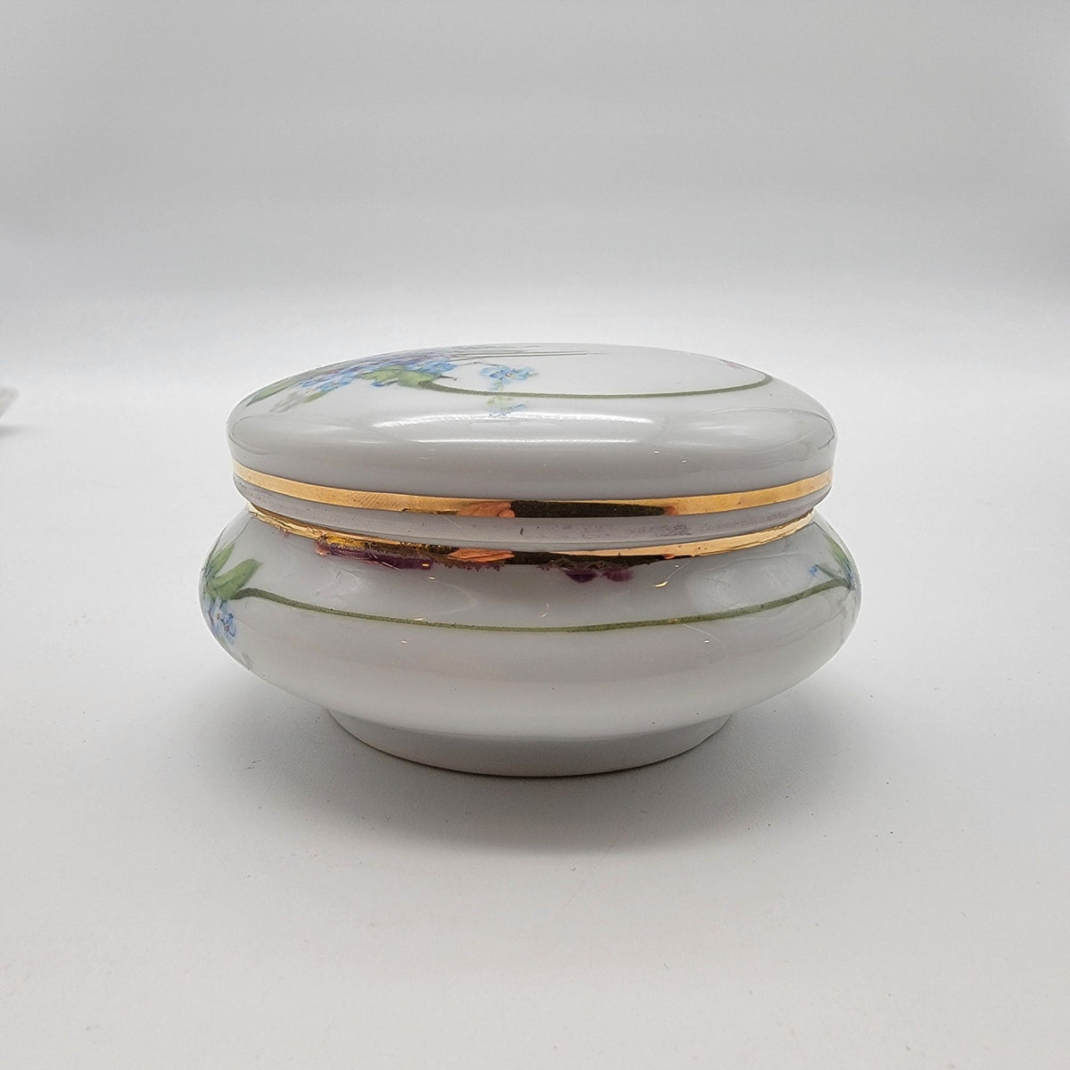 Antique Z.S. & Co. Bavaria Porcelain Dresser Vanity Set Forget-Me-Nots