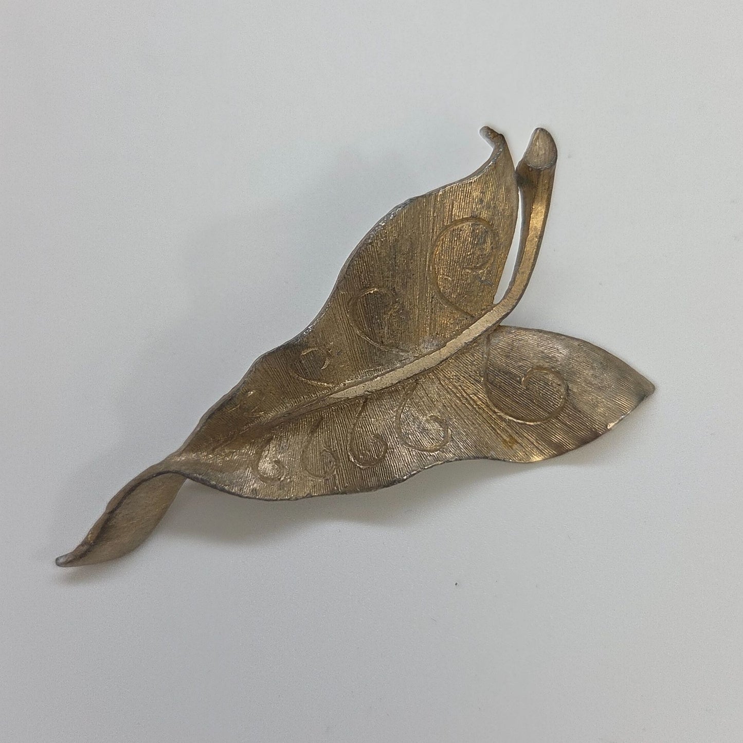 Vintage 1940s Stylized Butterfly or Leaf Brooch