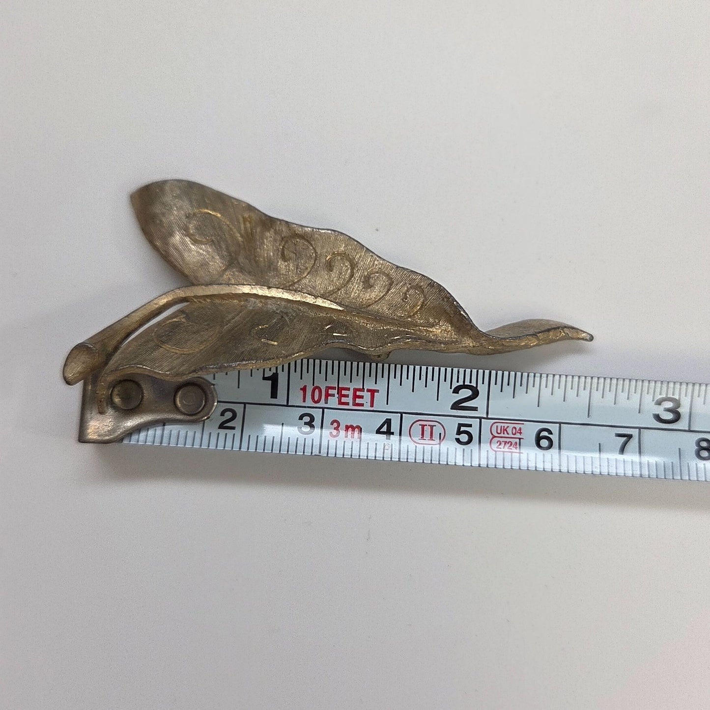 Vintage 1940s Stylized Butterfly or Leaf Brooch