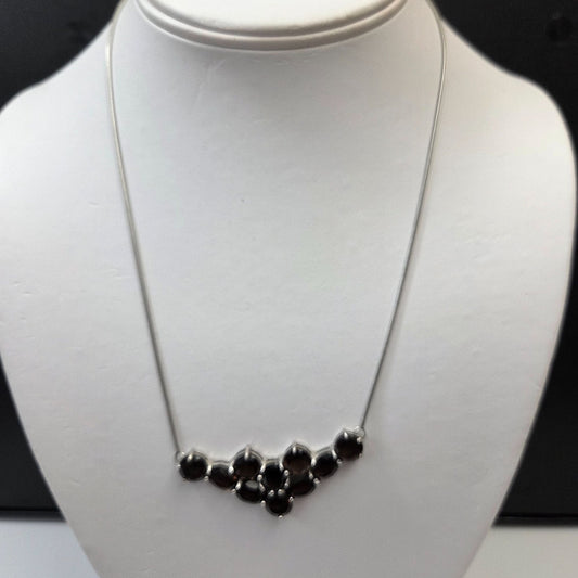 Smokey Quartz  925 Sterling Silver Necklace