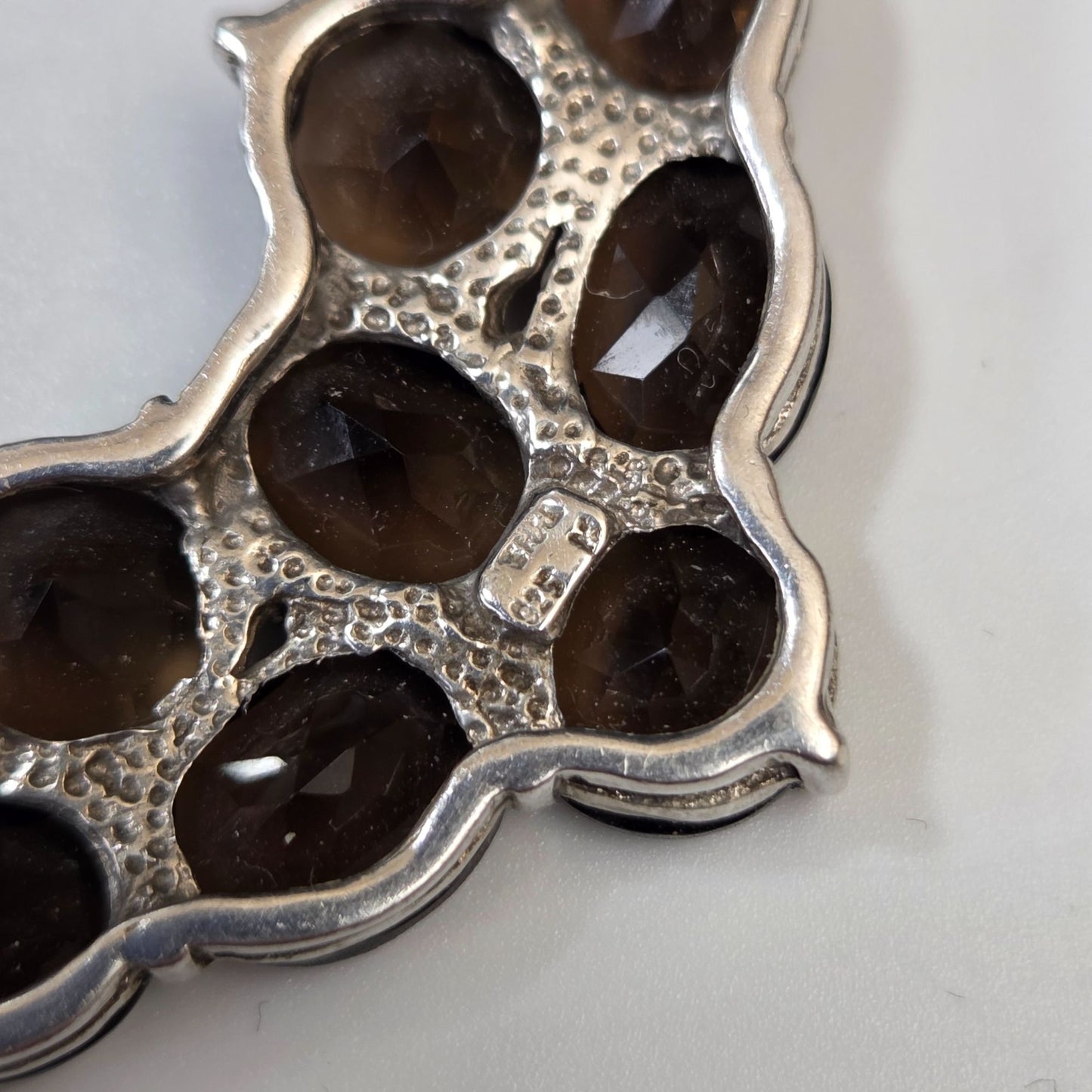 Smokey Quartz  925 Sterling Silver Necklace